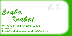 csaba knabel business card